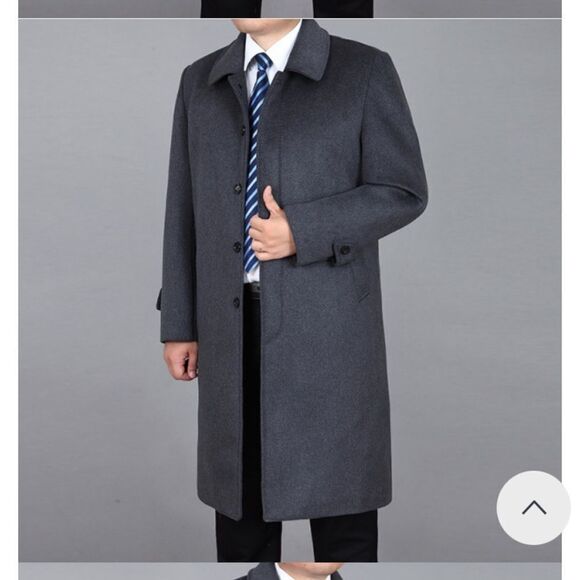 🌟MEN Wool Long Cashmere Coat🌟 - Picture 2 of 16
